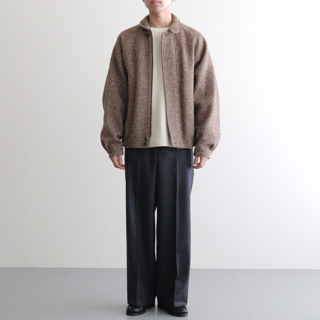 ROUND-COLLAR MOTORING JACKET #WHEAT [252OJ-JK04]