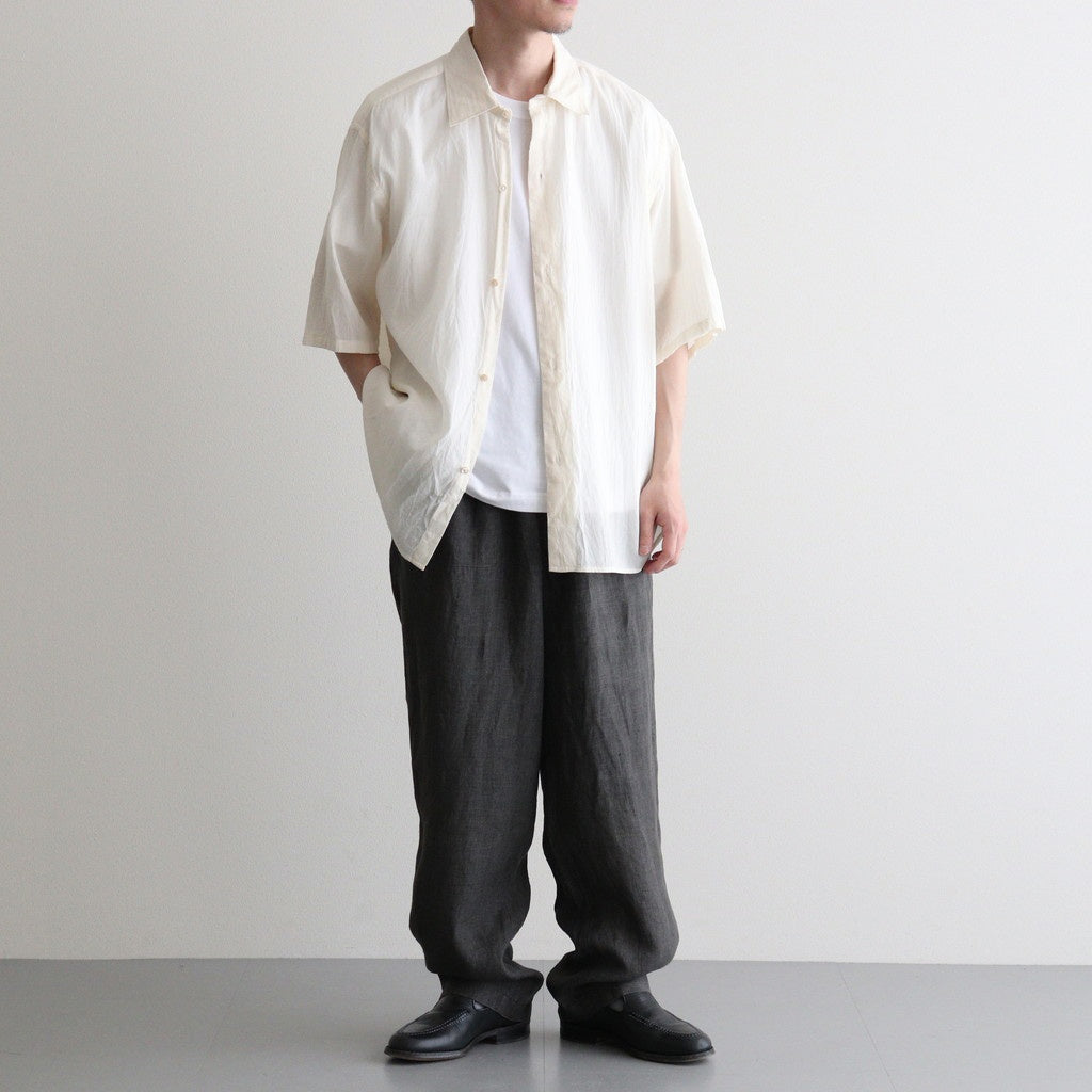 Silk-Co Voile Half-Sleeve Shirt #Ivory [BHS26S036SiCo]