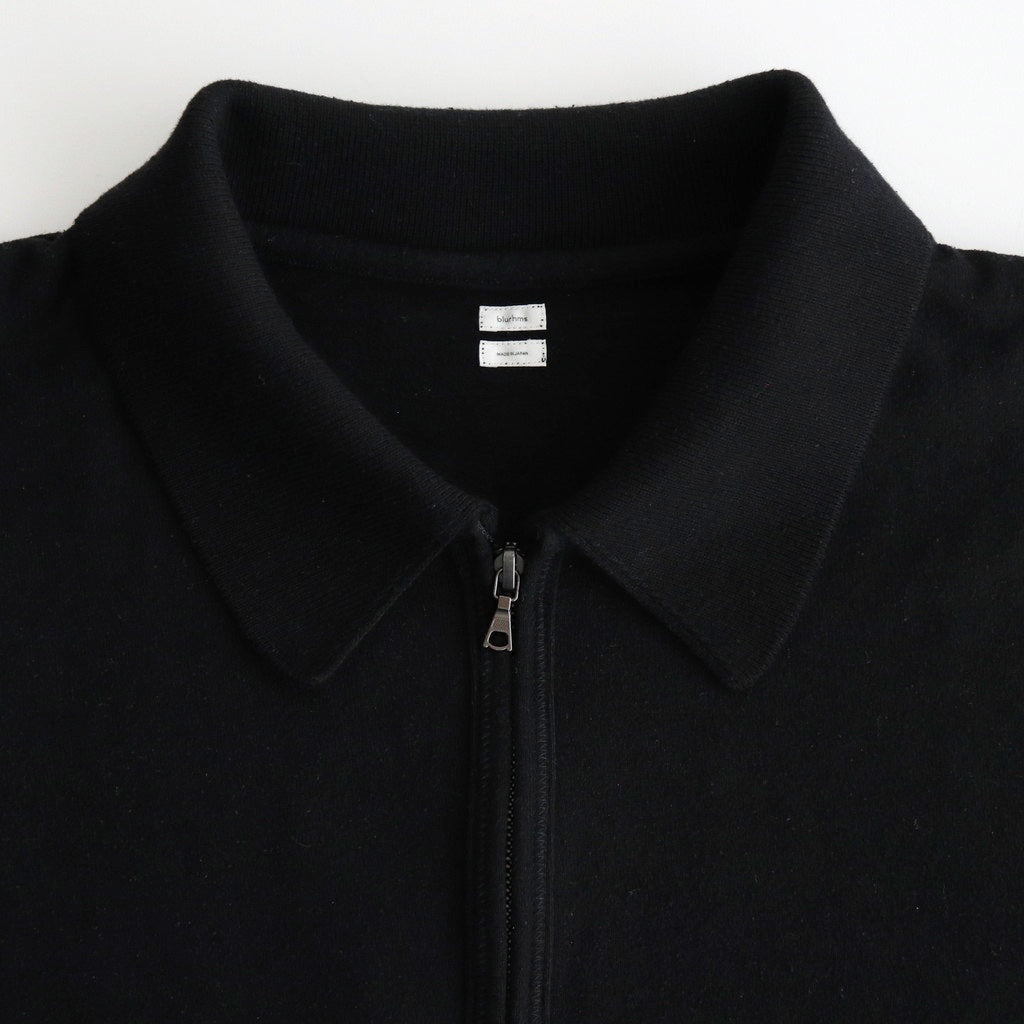 Co/Silk Nep Harf-Zip Shirt #Black [BHS25S037]