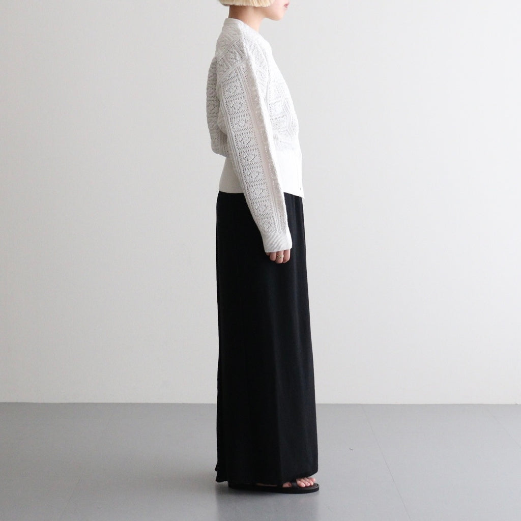 Cotton Linen Poly Pencel Skirt #Black [NEP-SS2632]