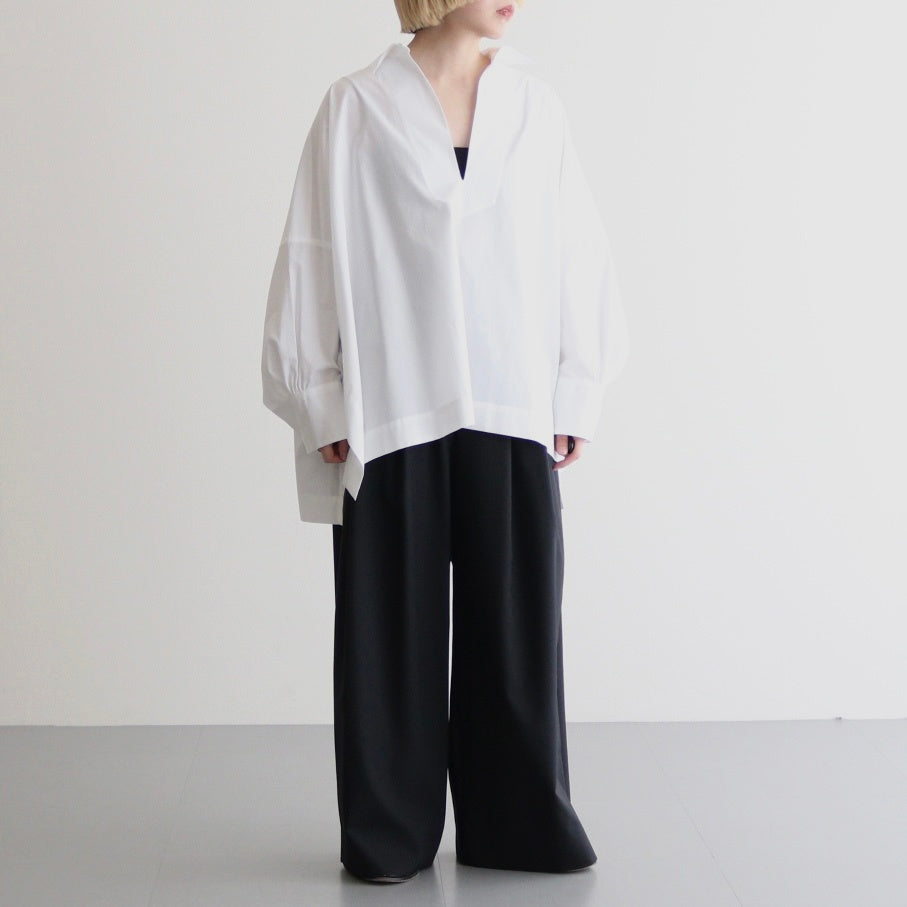 BOURRIENNE COTTON TYPEWRITER PONCHO SH / MA #WHITE [16851 50112