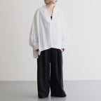 BOURRIENNE COTTON TYPEWRITER PONCHO SH / MA #WHITE [16851 50112]