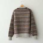 FAIR ISLE SWEATER #BEIGE [PMAS-KN05]