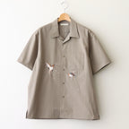 SILK NEP CLOTH SOUVENIR SHIRTS (Short-sleeve) #CELADON [251OJ-SH14]