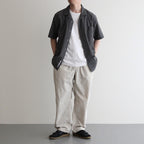 Open Collar Panama S/S Shirt #Gray [S25SG119]