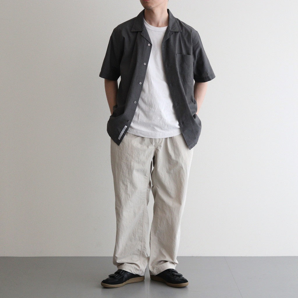 Open Collar Panama S/S Shirt #Gray [S25SG119]