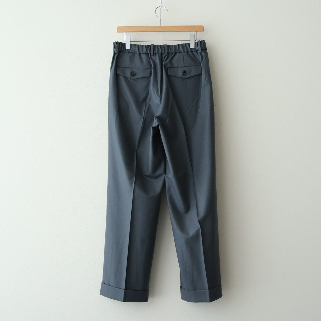 DOUBLE PLEATED WIDE TROUSERS #FOREST GRAY [A25C15PT02C]