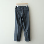 DOUBLE PLEATED WIDE TROUSERS #FOREST GRAY [A25C15PT02C]