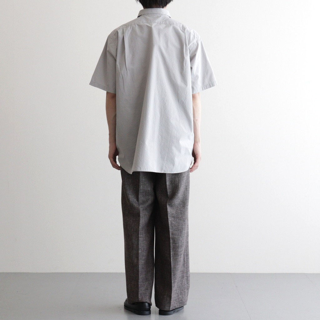 Regular Collar Wind S/S Shirt #Gray [S26SG088]