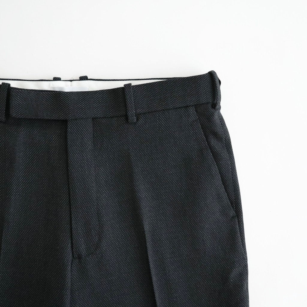 REGULAR FIT STRAIGHT TROUSERS #GRAY BIRD’S-EYE [M26C10PT03C]