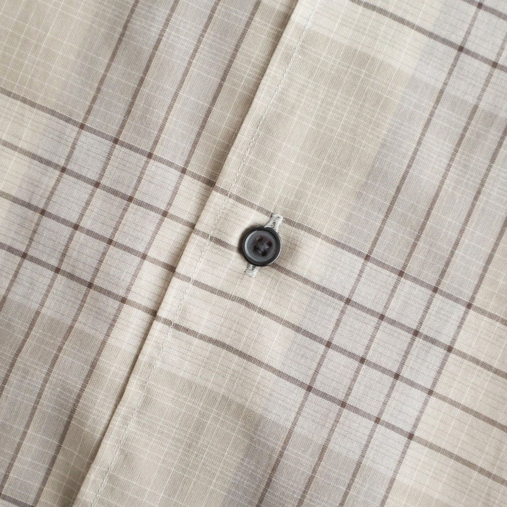 OPEN COLLAR L/S SHIRT #SAGE CHECK [M26A18SH01C]