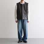 WORK VEST #D.BROWN [V-09-C-COW-4]