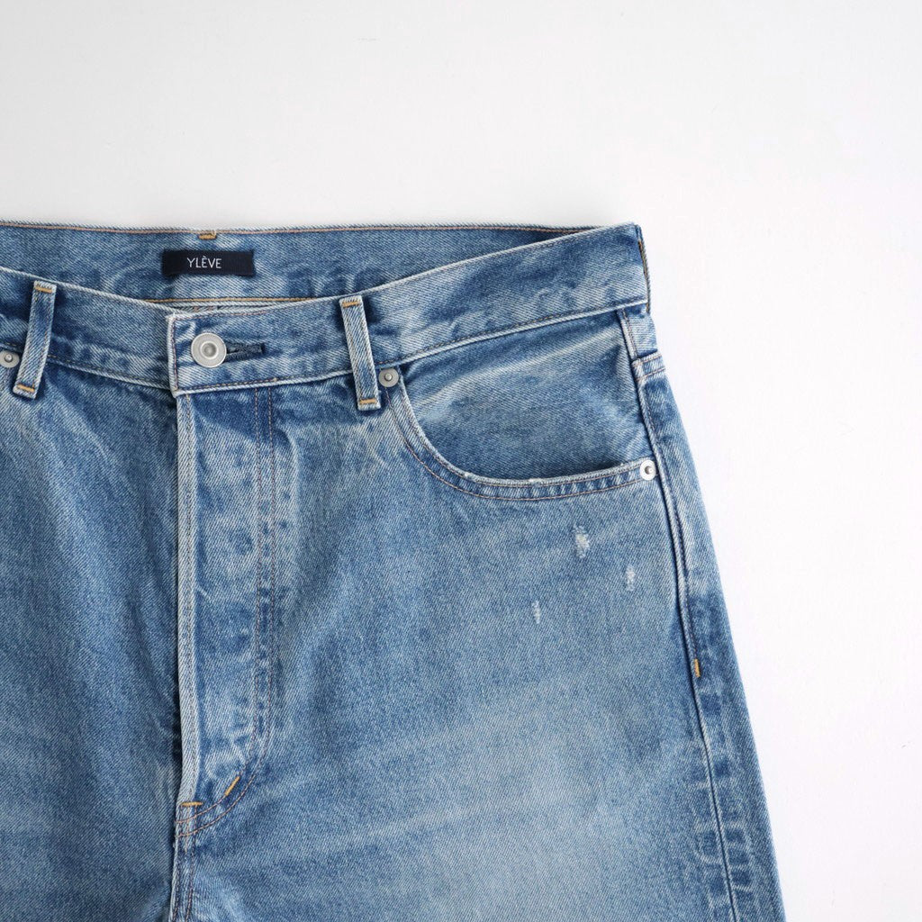 USED-FINISHED 13.5oz STRAIGHT DENIM #110 INDIGO [17062 40027]