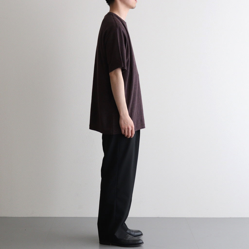 NORMANDY LINEN T-SHIRT #DARK BROWN [BN-25SM-066]