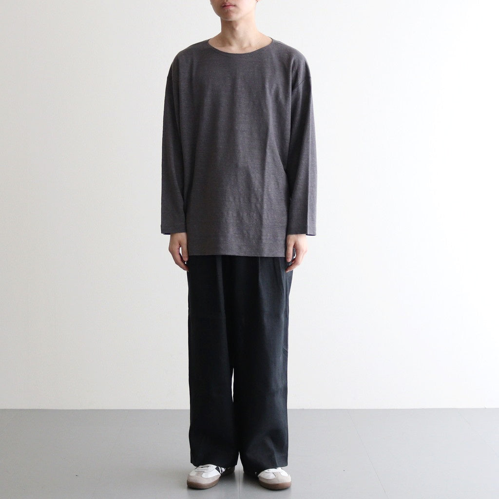 NORMANDY LINEN BASQUE SHIRT #GRAY [BN-25SM-065]