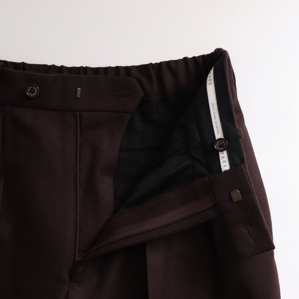 DOUBLE PLEATED TROUSERS #DARK BROWN [A24C17PT02C]