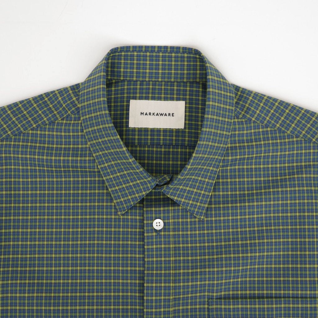 SQUARE SHIRT #GREEN CHECK [A26C11SH02C]
