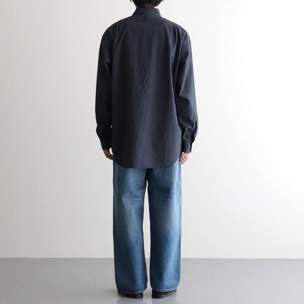 Cottton Silk Check Standard Shirt #Black Check [NEP-SS2645]
