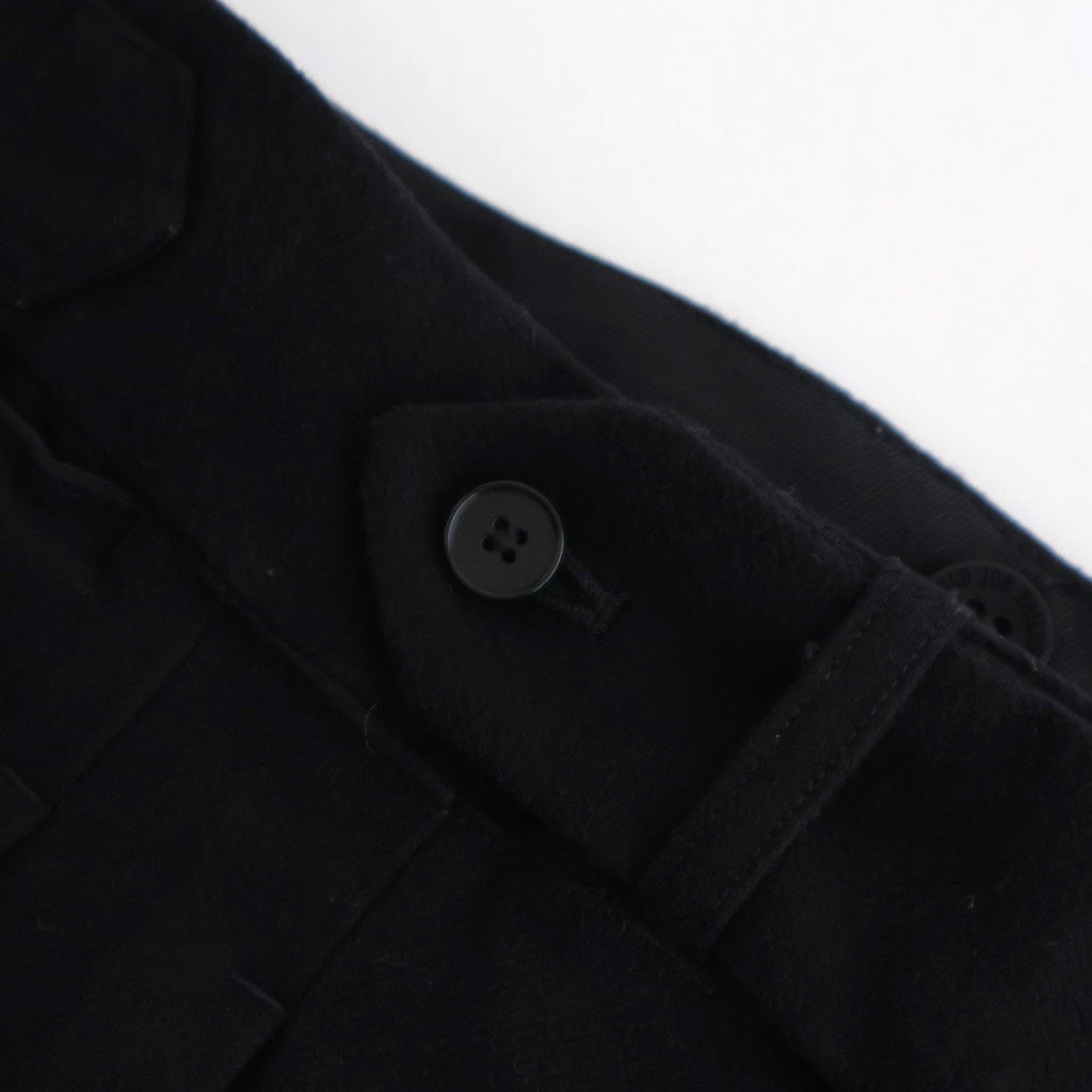 DOUBLE-PLEATED SMARTY TROUSER #ONYX [252OJ-PT08]