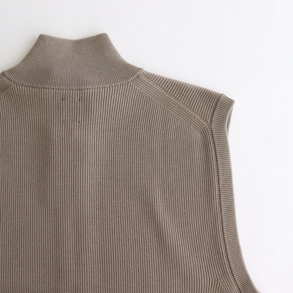 SUPER HIGH TWIST WOOL DRIVERS VEST #GREIGE [BN-24FM-032]