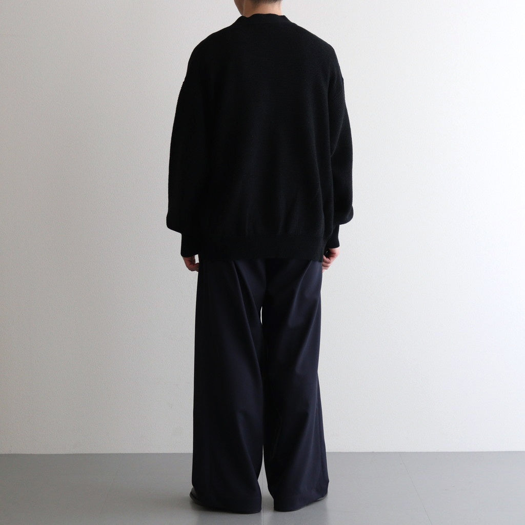 TRIPLE PLEATED EASY TROUSERS #NAVY [A25B03PT01C]