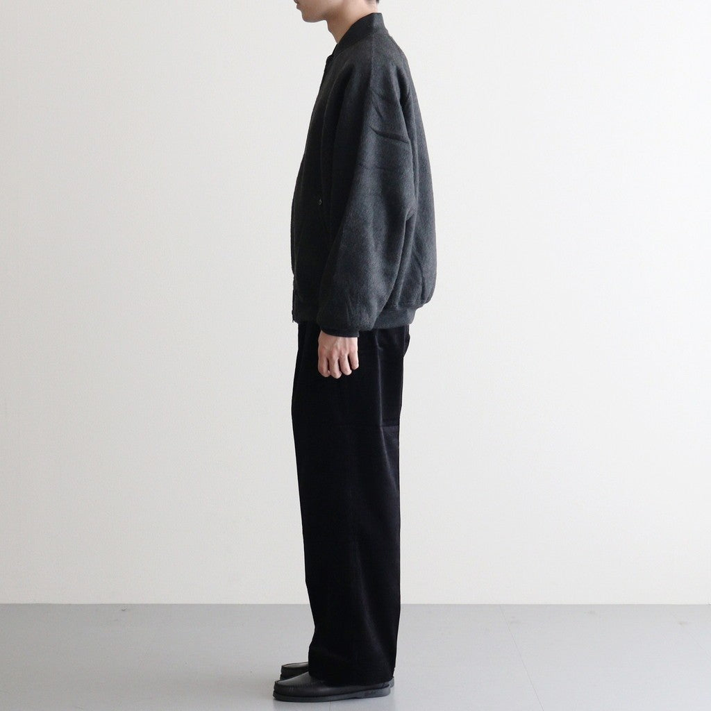 CLASSIC FIT DOUBLE PLEATED TROUSERS #BLACK [A25C13PT02C]