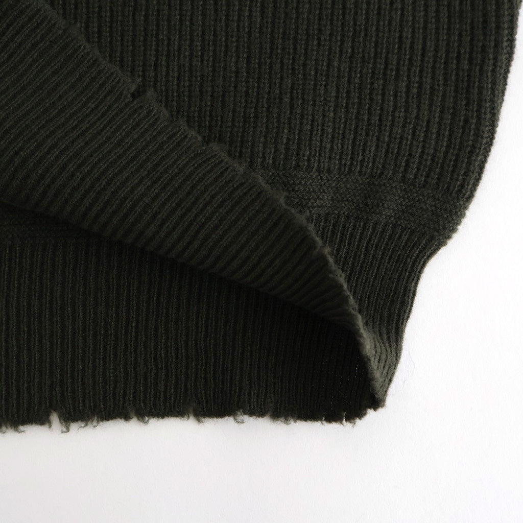 Wool Harf Cardigan ST V-neck #KHAKI [NEP-AW2403]