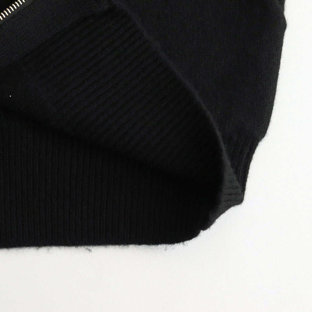 CASHMERE BOTTLENECK CARDIGAN #BLACK [PMLW-KN01]