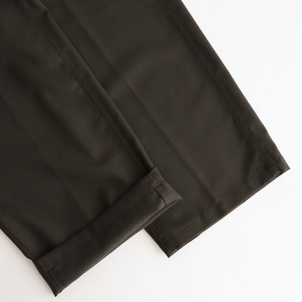 HOPSACK WIDE POCKET TROUSERS #FOREST [PMAT-PT06]