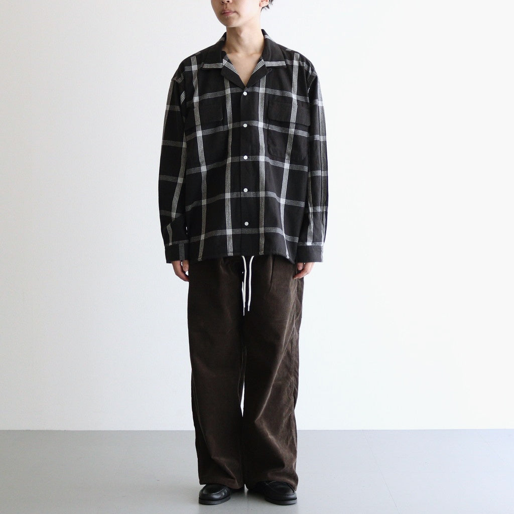 Flannel PALAKA Check Shirt #Black [S25FG016]