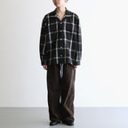 Flannel PALAKA Check Shirt #Black [S25FG016]