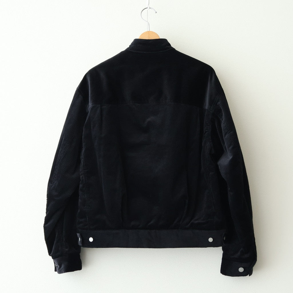 PUFFED MANDARIN COLLAR WORK JACKET #BLACK [A25C13BL01C]