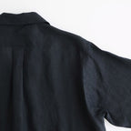 NEW OPEN COLLAR S/S SHIRT #BLACK [A26B05SH01B]