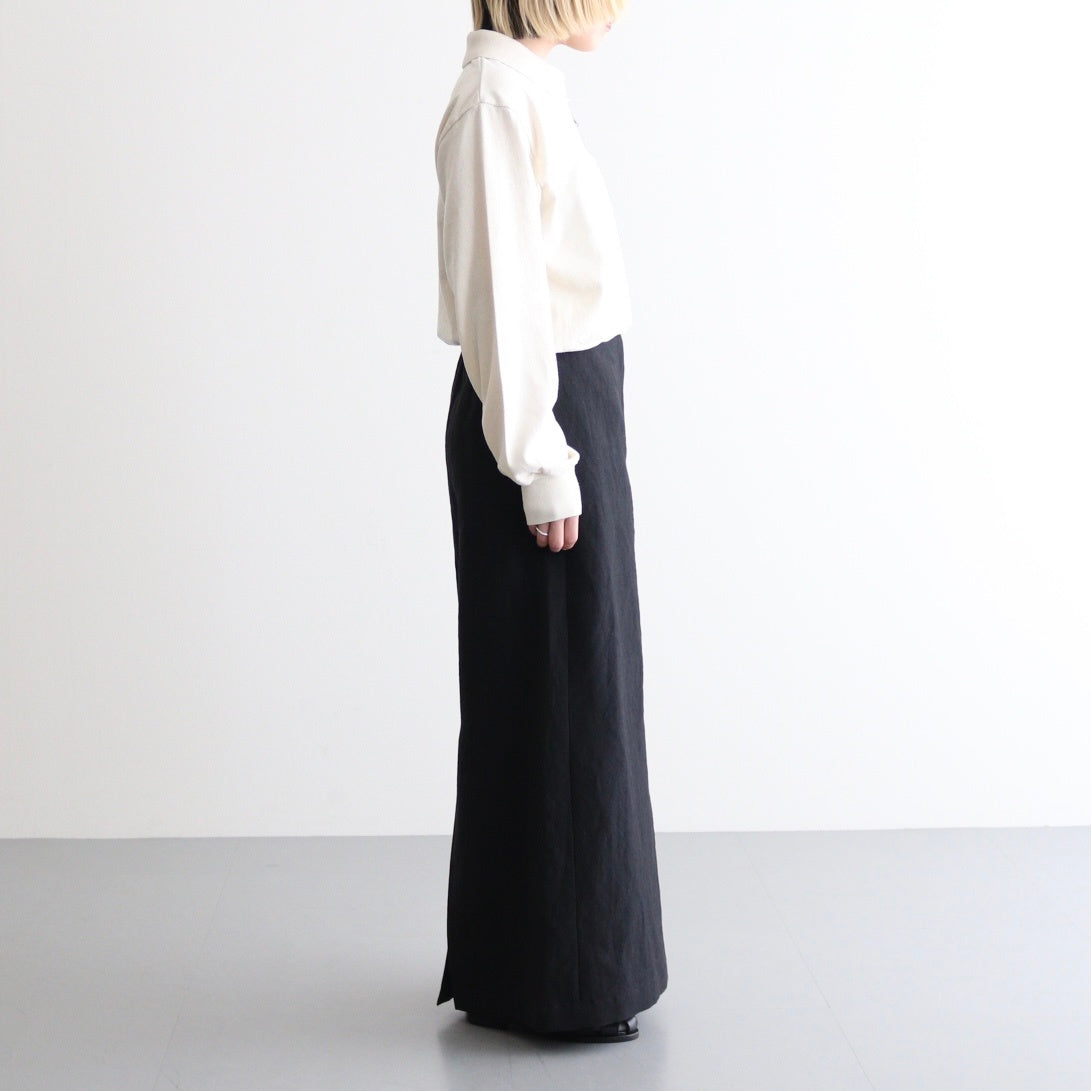 Co/Silk Nep Harf-Zip Shirt #Ivory [BHS25S037]