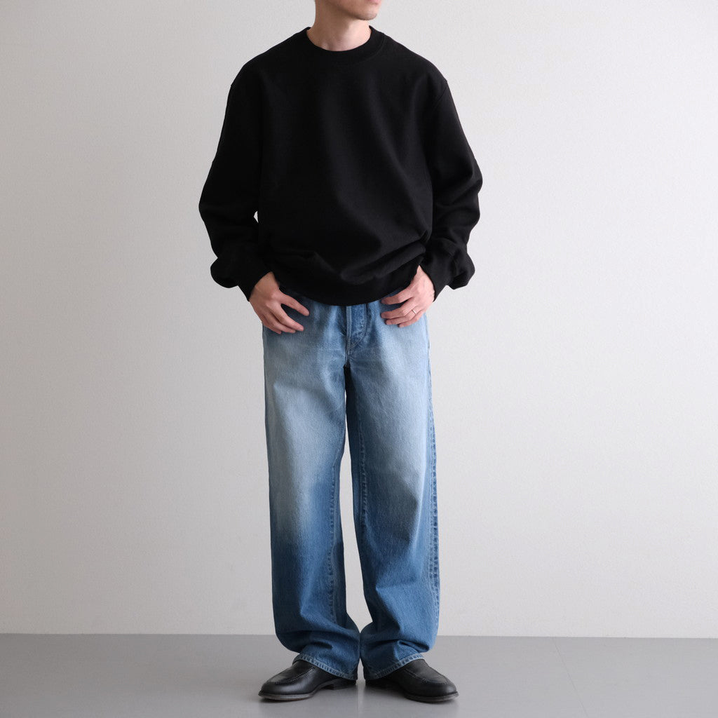 Soft&Hard Sweat Crew-Neck P/O #Black [bROOTS24F21F25]