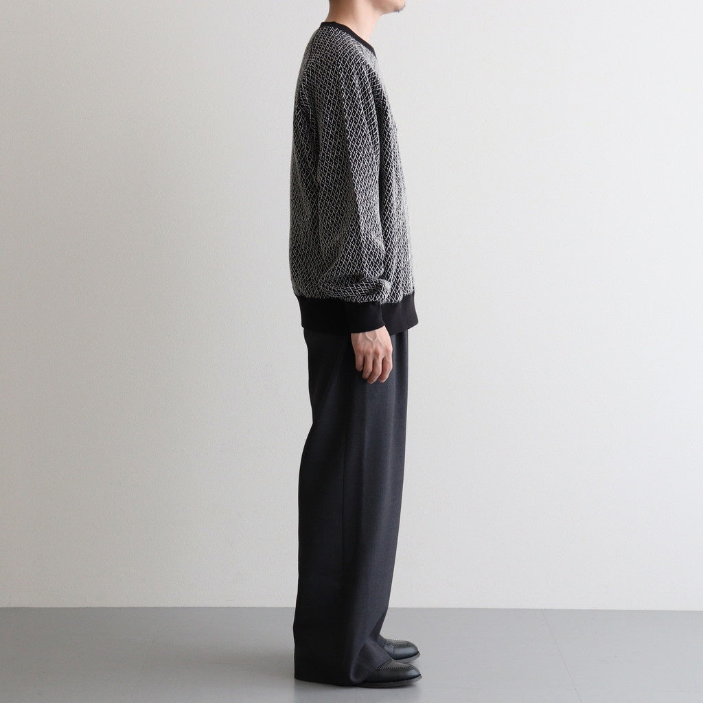 RAGLAN CREW NECK #BLACK×IVORY [M25C15CS02C]