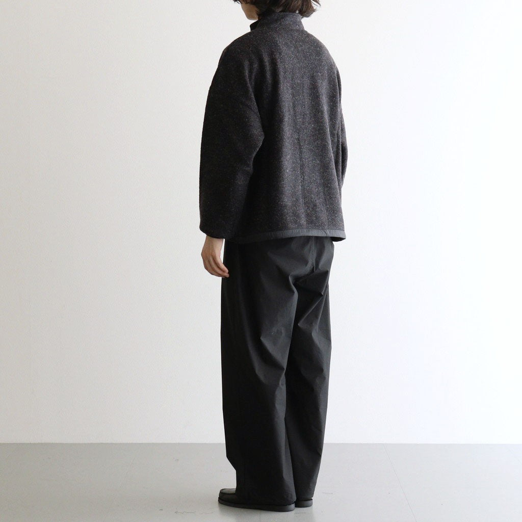 THERMAL FLEECE HALF ZIP TOP #CHARCOAL [SM62MC002]