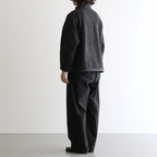 THERMAL FLEECE HALF ZIP TOP #CHARCOAL [SM62MC002]
