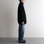 Co/Silk Nep Harf-Zip #BlackNavy [BHS24F038Si]