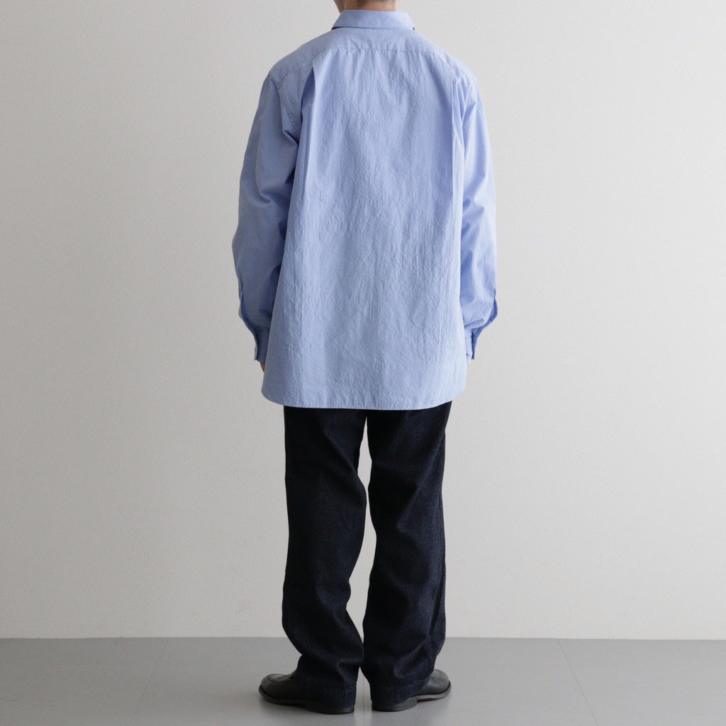 Regular Collar Wind Shirt #Sax [S26SG082]