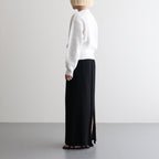 Cotton Linen Poly Pencel Skirt #Black [NEP-SS2632]