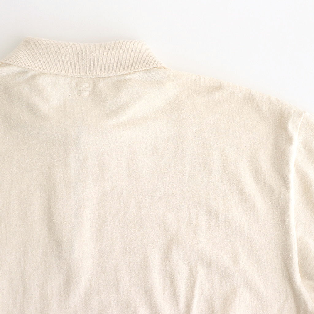 Co/Silk Nep Harf-Zip Shirt #Ivory [BHS25S037]