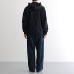 ZIP-FRONT ATHLETIC HOODIE #ONYX [252OJ-CT06]