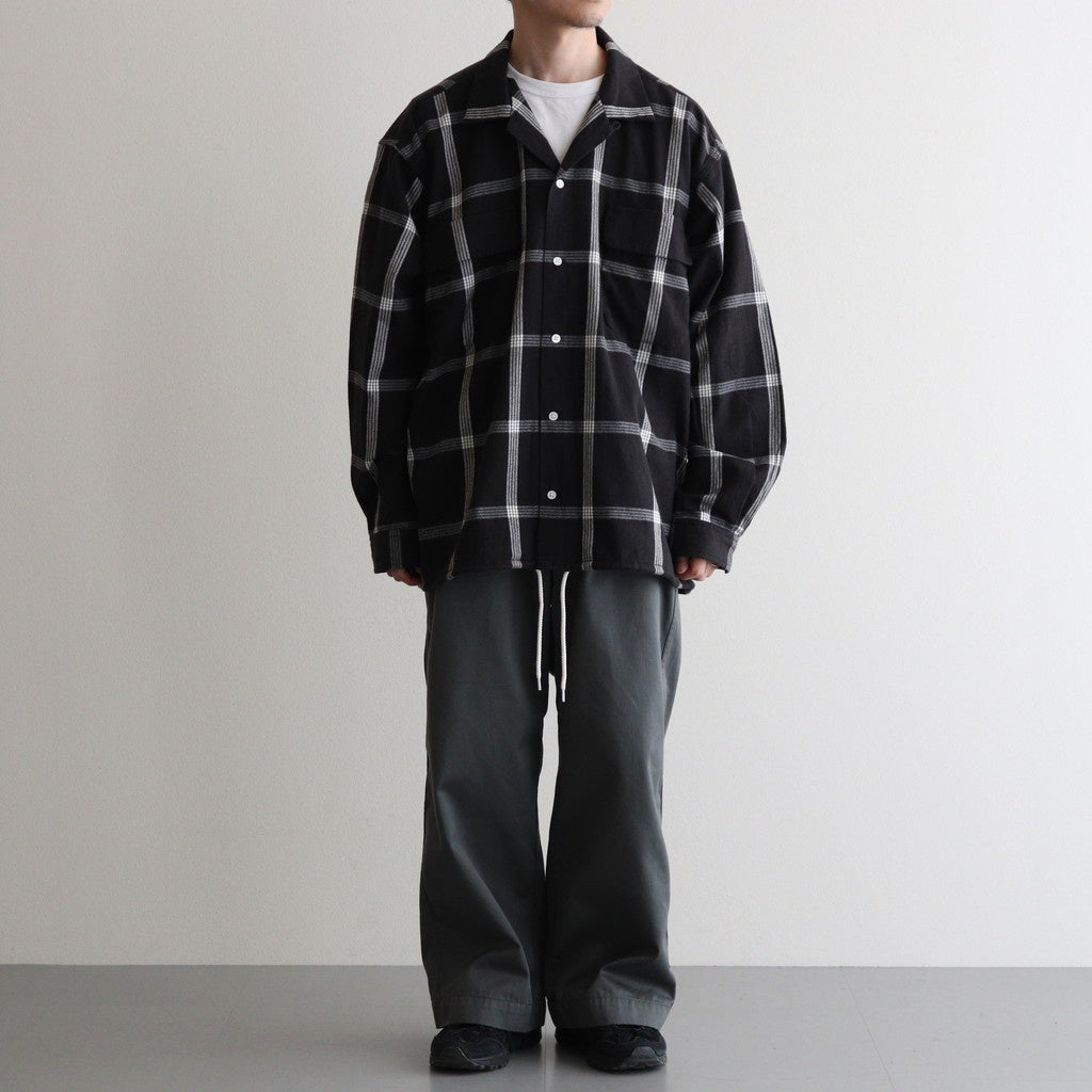 Flannel PALAKA Check Shirt #Black [S25FG016]
