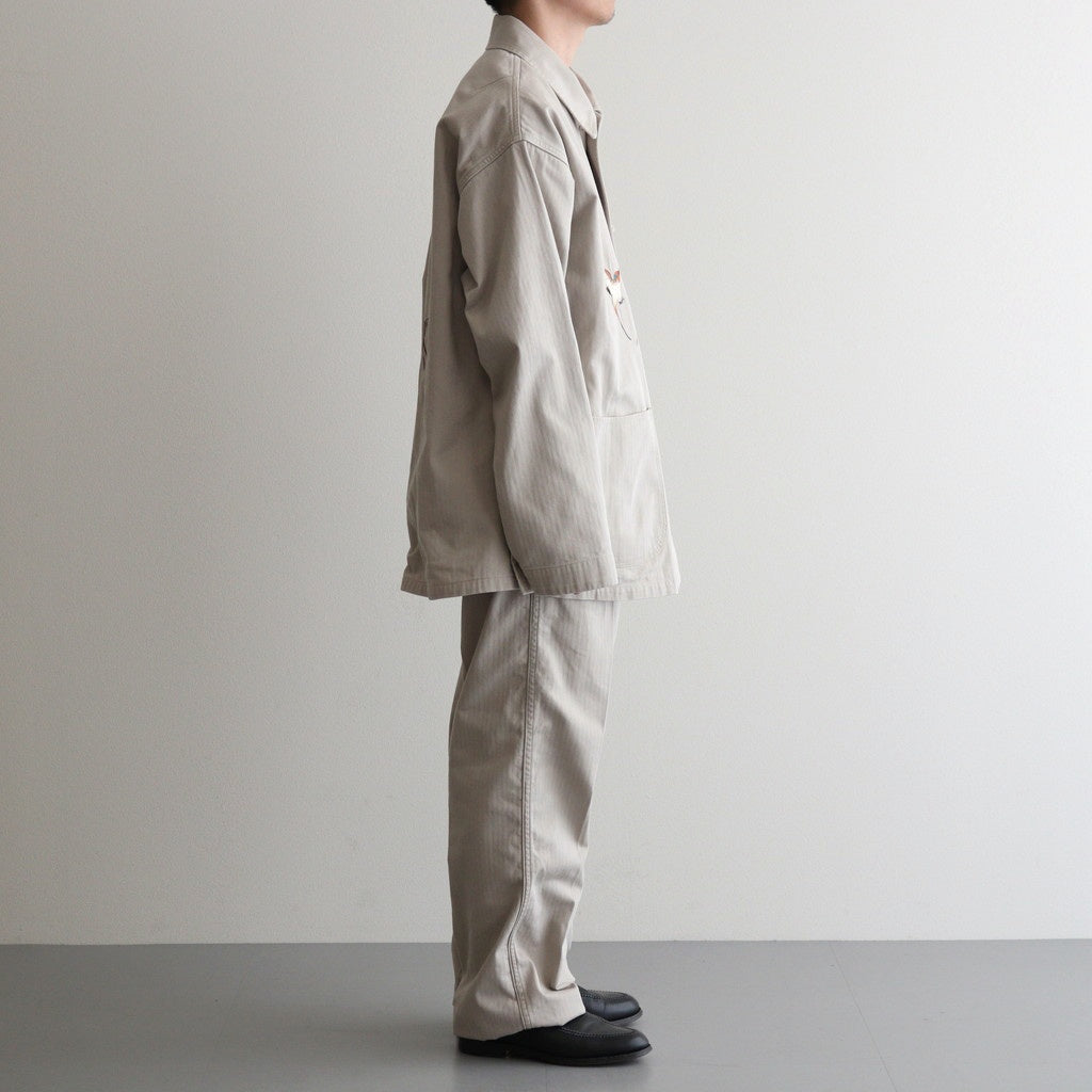 PATINA HERRINGBONE SOUVENIR JACKET #BONE [251OJ-JK16]