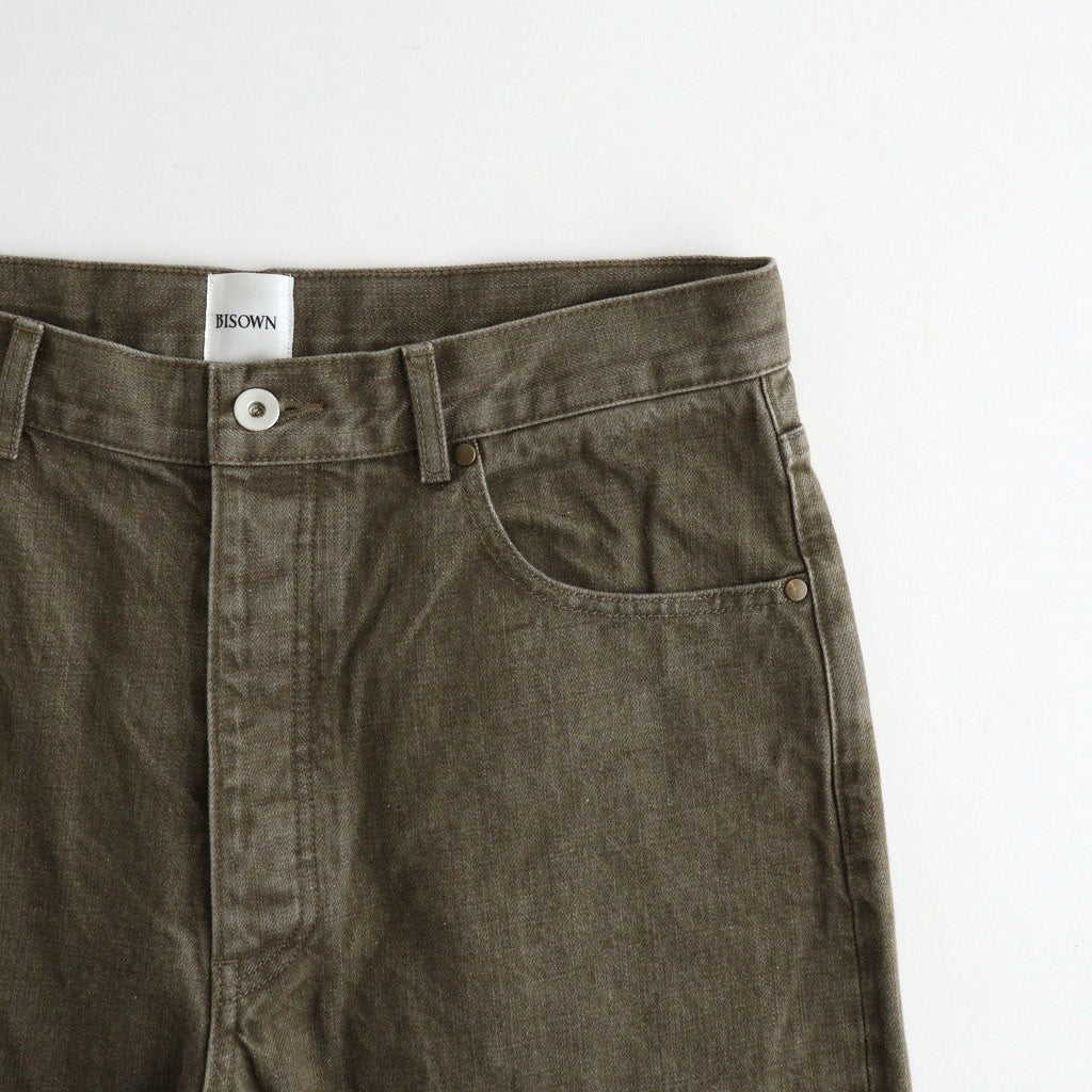 PURE STRAIGHT KHAKI DENIM #KHAKI [26W-BIS-PT05K]