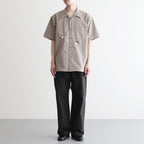 SILK NEP CLOTH SOUVENIR SHIRTS (Short-sleeve) #CELADON [251OJ-SH14]