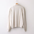 QUATER ZIP SILK NEP RIBED SHIRTS #NATURAL [242OJ-CT05]