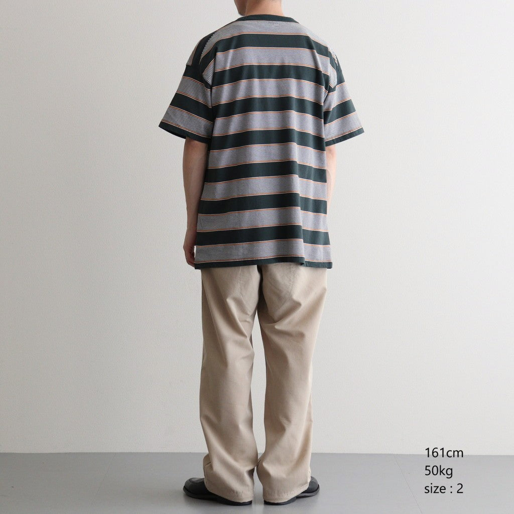 BORDER SS TOP #FOREST x S,BROWN [PMAV-CS04]