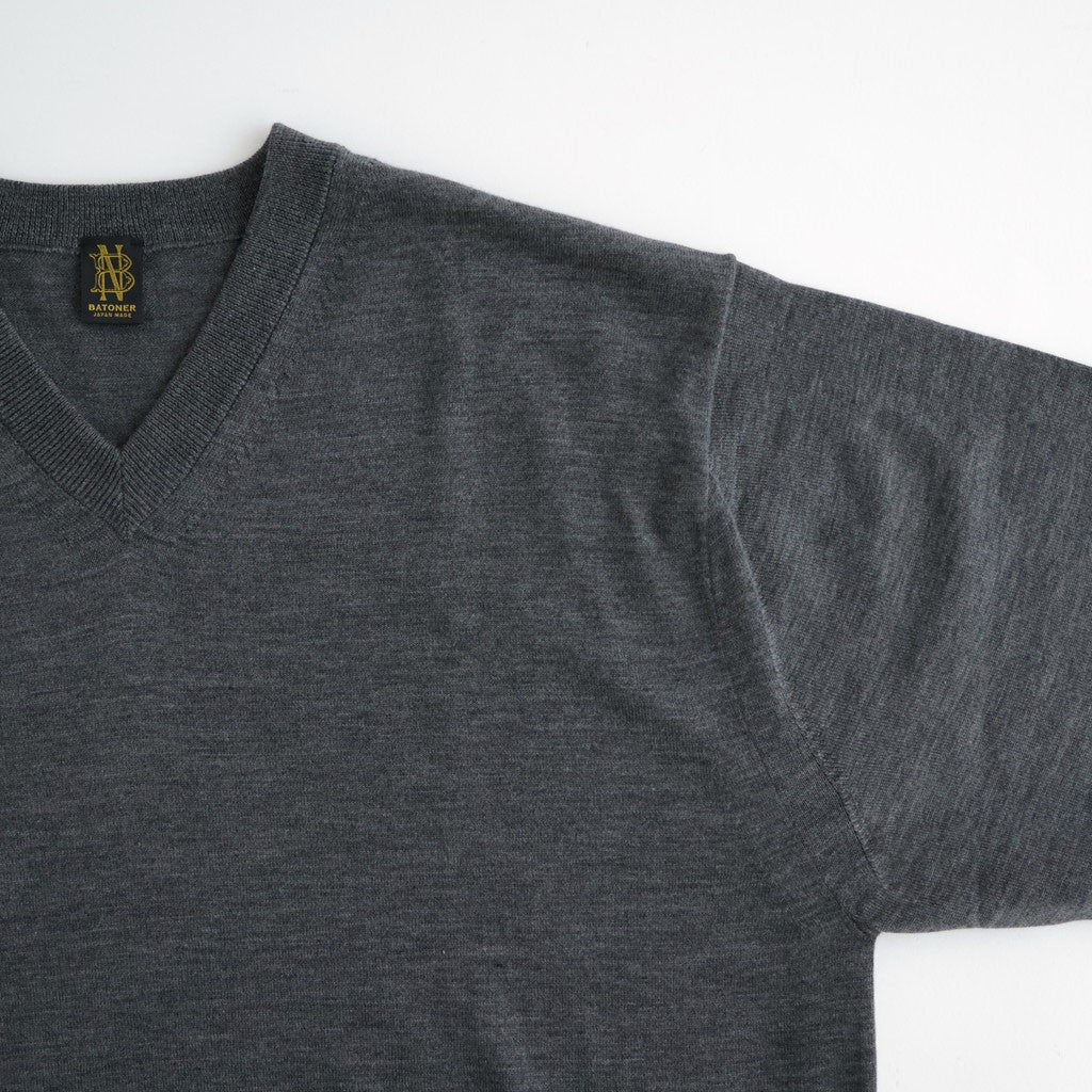 BABY WOOL V NECK #GRAY [BN-26FM-041]